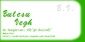 bulcsu vegh business card